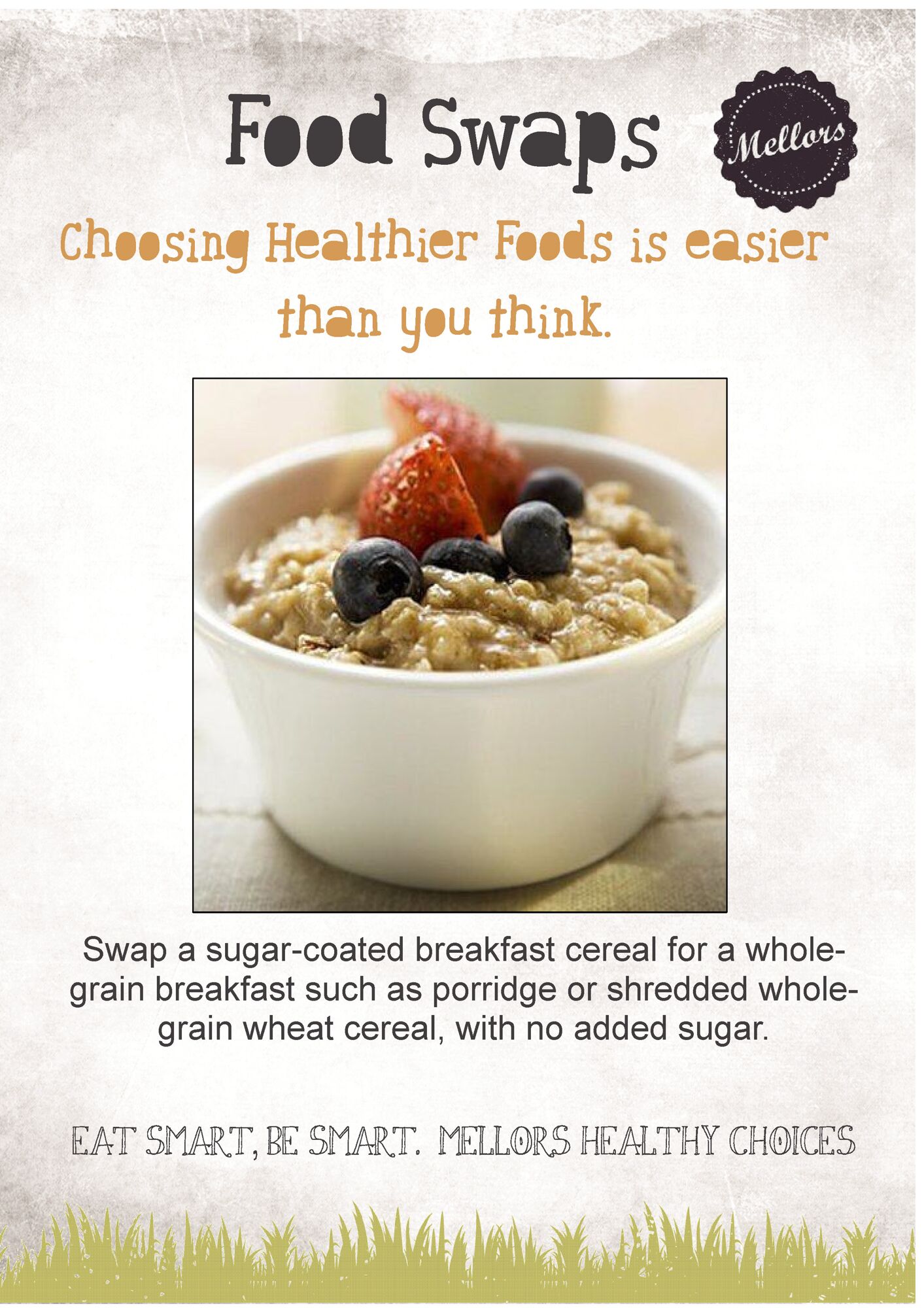 Food swaps eat smart be smart mellors healthy choices page 1
